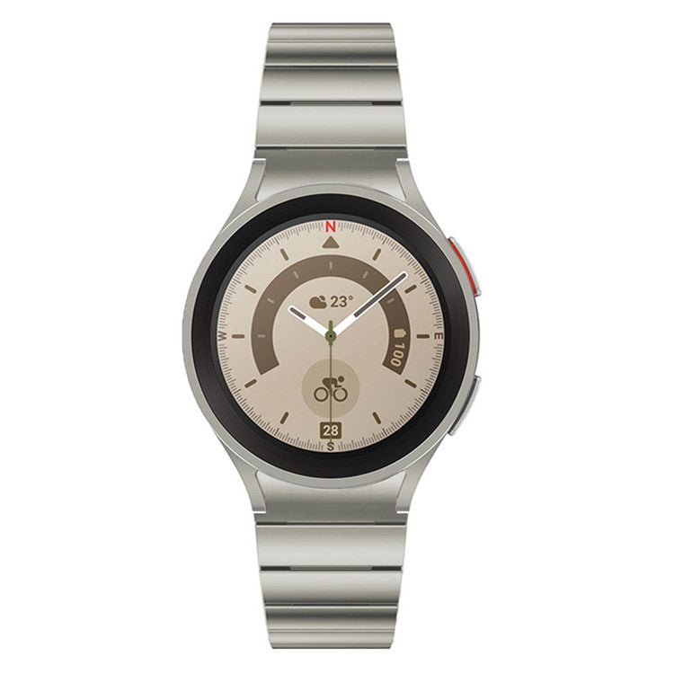 Magnetic Buckle Watch Strap for Samsung Galaxy Watch7 44mm / 40mm / Watch6 44mm / 40mm Stainless Steel Band - Titanium