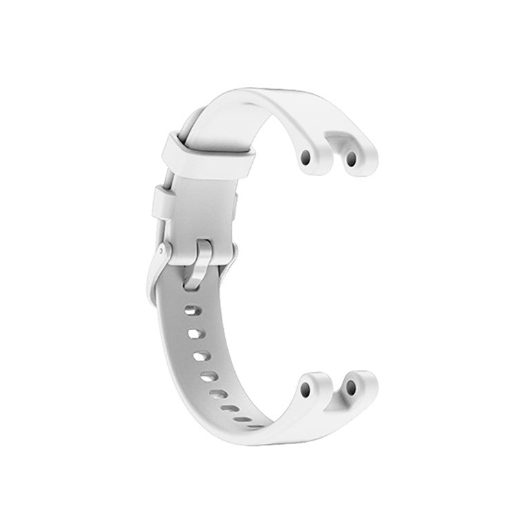 Solid Color Silicone Sport Watch Band Strap Replacement for Garmin Lily - White