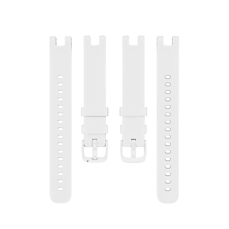 Solid Color Silicone Sport Watch Band Strap Replacement for Garmin Lily - White