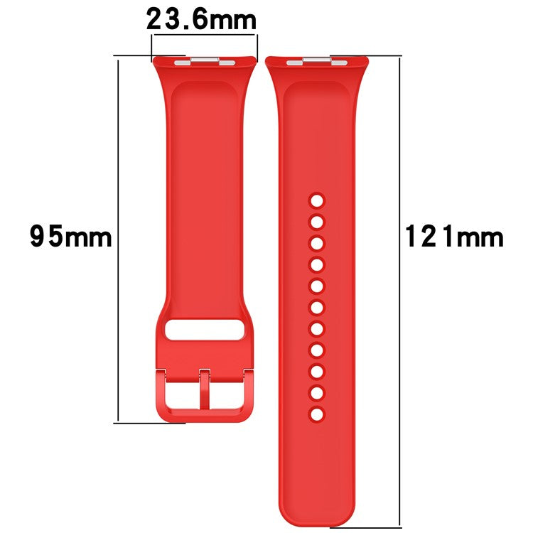 Silicone Strap for Xiaomi Redmi Watch 5 Adjustable Watch Band with Colored Buckle - Pink