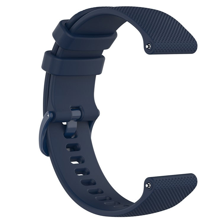 22mm Watch Strap for Samsung Galaxy Watch3 45mm / Asus Zenwatch Silicone Band Grid Texture - Navy Blue