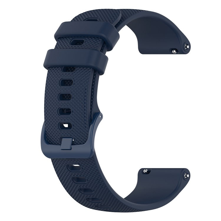 22mm Watch Strap for Samsung Galaxy Watch3 45mm / Asus Zenwatch Silicone Band Grid Texture - Navy Blue