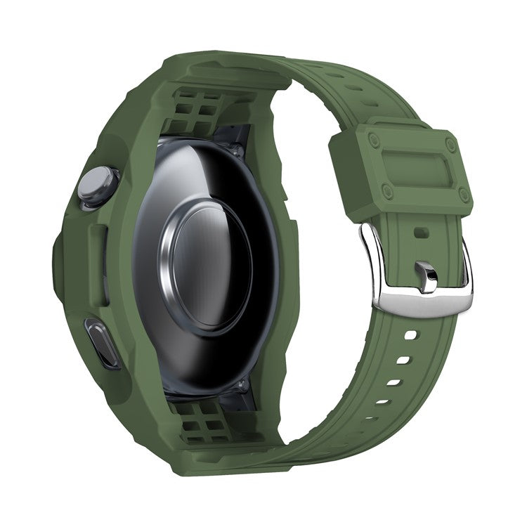 For Huawei Watch GT 5 46mm / GT 4 46mm TPU Watchband Integrated with Anti Drop Watch Case - Army Green