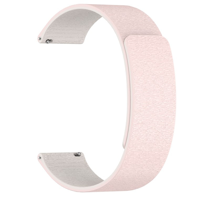 Watch Band for Huawei Watch GT 5 Pro / GT 5 / GT 4 / GT 3 / GT 2 46mm Cloud Wood Grain Universal 22mm Silicone Magnetic Strap - Pink+Starlight