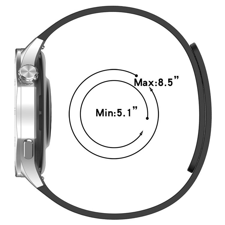 Watch Band for Huawei Watch GT 5 Pro / GT 5 / GT 4 / GT 3 / GT 2 46mm Cloud Wood Grain Universal 22mm Silicone Magnetic Strap - Pink+Starlight