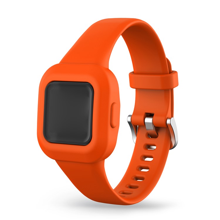 Solid Color Silicone Watch Band Strap for Garmin Vivofit jr 3 - Orange