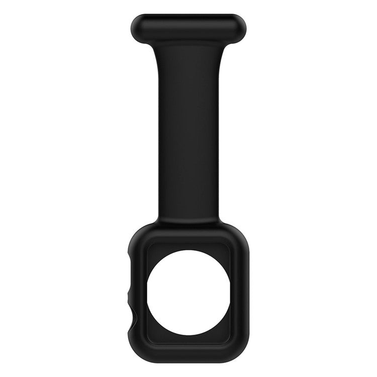 KALEBOL Watch Strap with Brooch Pin for Apple Watch Series 10 Ultra 9 8 7 SE 6 5 4 3 2 1 46mm 49mm 45mm 44mm 42mm Silicone Watch Band - Black