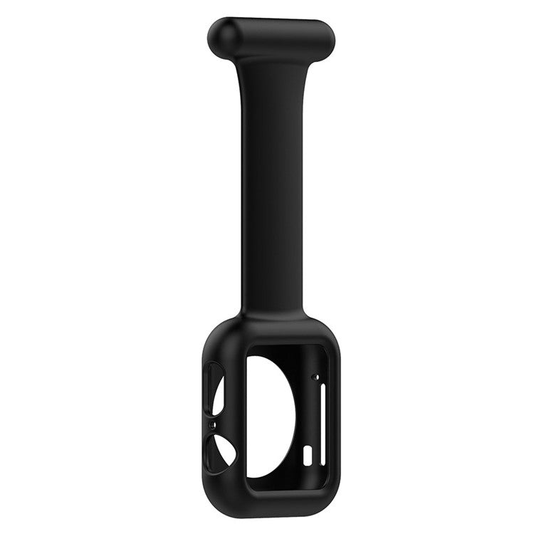 KALEBOL Watch Strap with Brooch Pin for Apple Watch Series 10 Ultra 9 8 7 SE 6 5 4 3 2 1 46mm 49mm 45mm 44mm 42mm Silicone Watch Band - Black