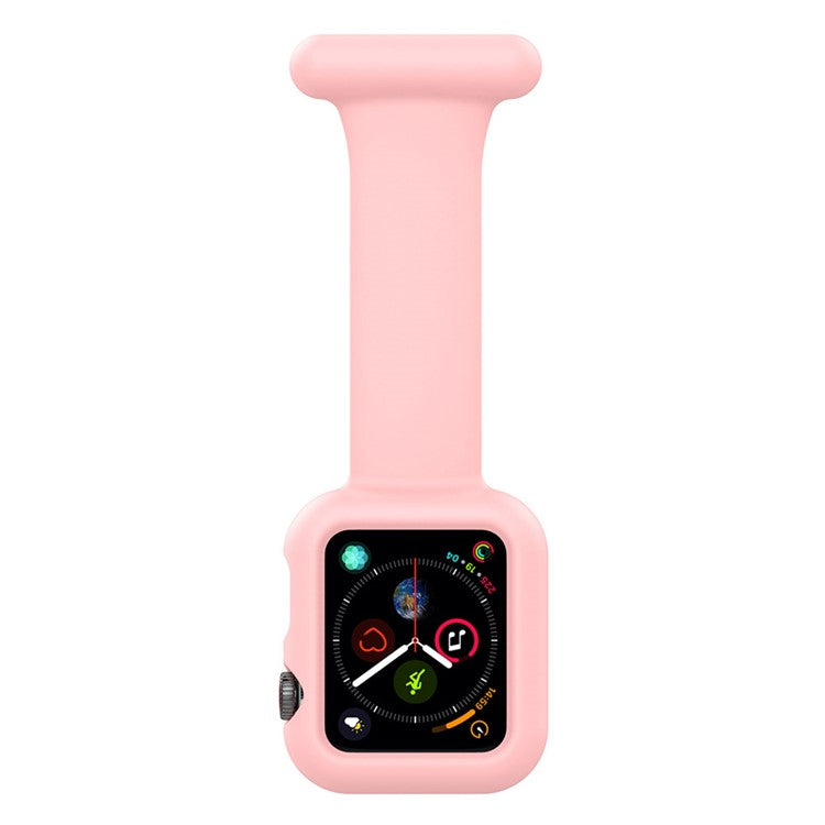 KALEBOL Watch Strap with Brooch Pin for Apple Watch Series 10 Ultra 9 8 7 SE 6 5 4 3 2 1 46mm 49mm 45mm 44mm 42mm Silicone Watch Band - Pink