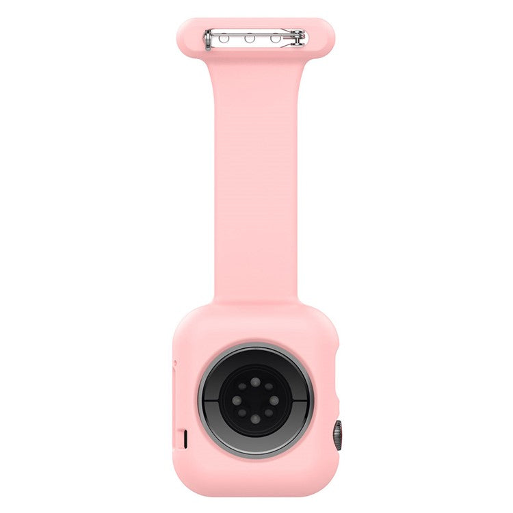 KALEBOL Watch Strap with Brooch Pin for Apple Watch Series 10 Ultra 9 8 7 SE 6 5 4 3 2 1 46mm 49mm 45mm 44mm 42mm Silicone Watch Band - Pink