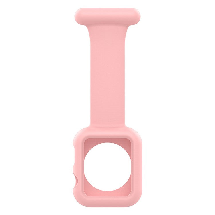 KALEBOL Watch Strap with Brooch Pin for Apple Watch Series 10 Ultra 9 8 7 SE 6 5 4 3 2 1 46mm 49mm 45mm 44mm 42mm Silicone Watch Band - Pink