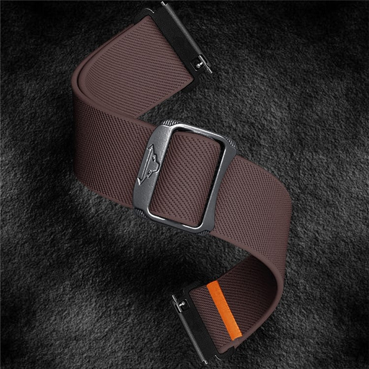 20mm Universal Replacement Watch Band Elastic Nylon Braided Strap - Smoky Purple