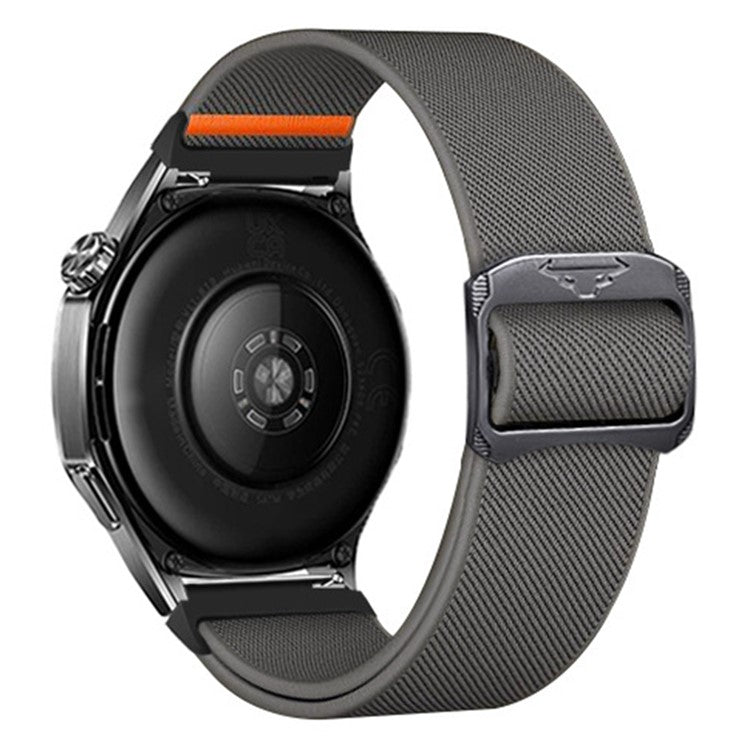 22mm Watch Band For Huawei Watch GT 5 Pro 46mm / GT 5 46mm / GT 4 46mm Elastic Nylon Braided Strap - Dark Grey