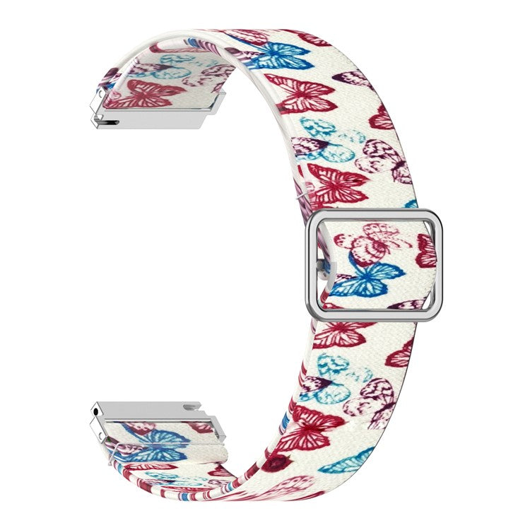 20mm Nylon Watch Band Replacement Watchstrap for Samsung Galaxy Watch Active/Active 2 - Butterfly