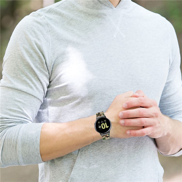 20mm Nylon Watch Band Replacement Watchstrap for Samsung Galaxy Watch Active/Active 2 - Starry Sky