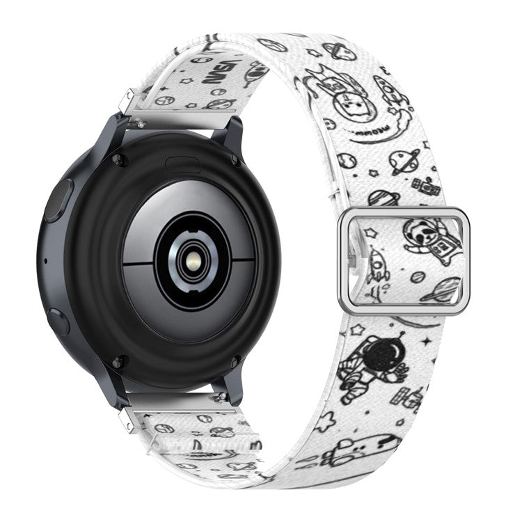 20mm Nylon Watch Band Replacement Watchstrap for Samsung Galaxy Watch Active/Active 2 - Universe