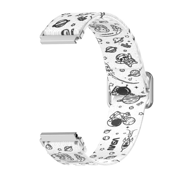 20mm Nylon Watch Band Replacement Watchstrap for Samsung Galaxy Watch Active/Active 2 - Universe