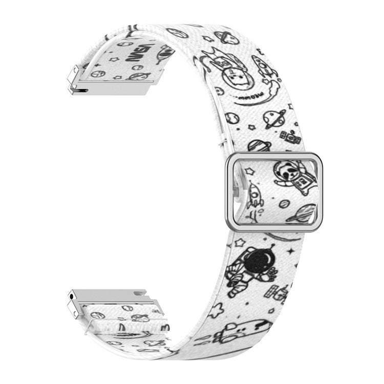 20mm Nylon Watch Band Replacement Watchstrap for Samsung Galaxy Watch Active/Active 2 - Universe