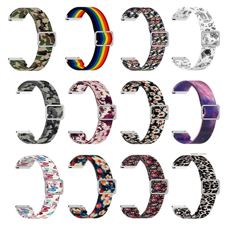 20mm Nylon Watch Band Replacement Watchstrap for Samsung Galaxy Watch Active/Active 2 - Universe