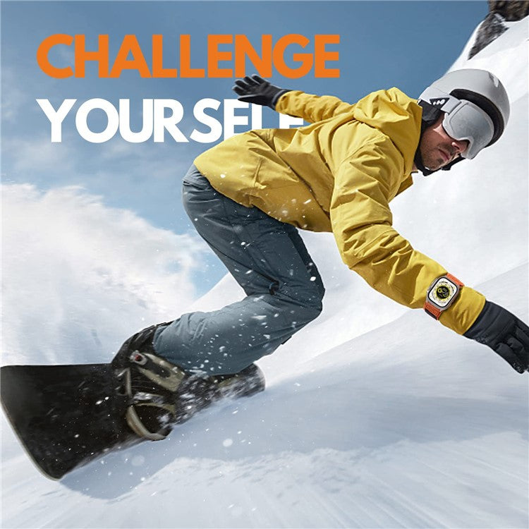 Watch Band For Apple Watch Series 10 9 8 7 SE 6 5 4 3 2 1 42mm 41mm 40mm 38mm Nylon Woven Magic Tape Strap - Orange