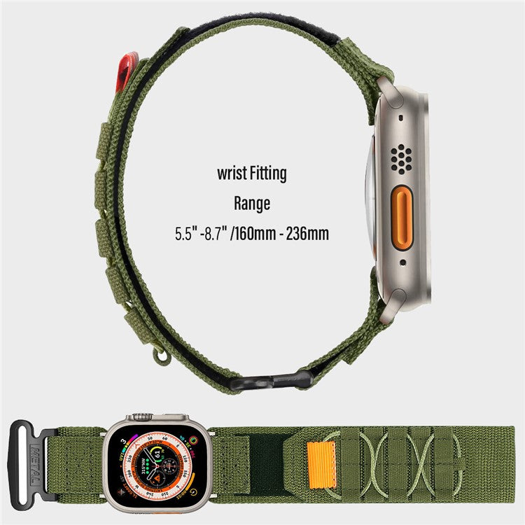 Watch Band For Apple Watch Series 10 9 8 7 SE 6 5 4 3 2 1 42mm 41mm 40mm 38mm Nylon Woven Magic Tape Strap - Jungle Camouflage