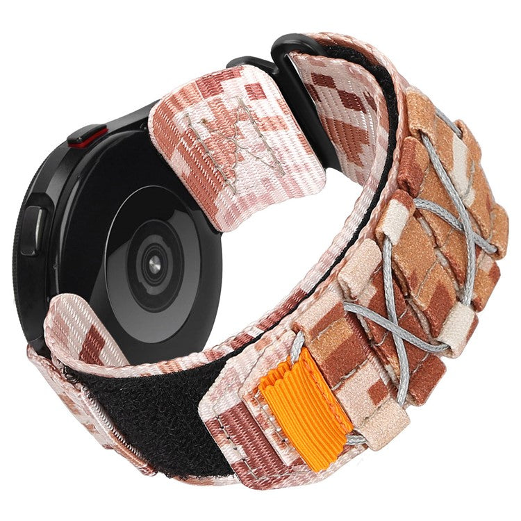 20mm Watch Band For Samsung Galaxy Watch6 Classic 47mm 43mm  /  Huawei Watch GT 3 Pro 43mm  /  GT 3 42mm Nylon Woven Magic Tape Strap - Digital Camouflage