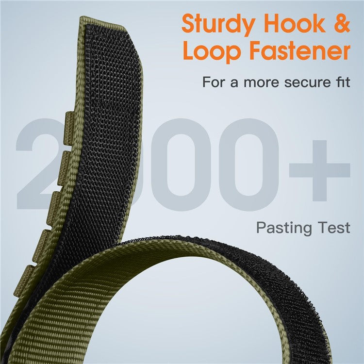 20mm Watch Band For Samsung Galaxy Watch6 Classic 47mm 43mm  /  Huawei Watch GT 3 Pro 43mm  /  GT 3 42mm Nylon Woven Magic Tape Strap - Digital Camouflage