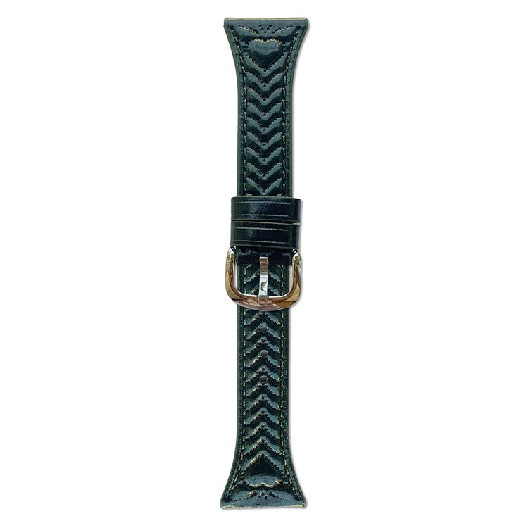 20mm Watch Band For Huawei Watch GT 3 42mm  /  GT 2 42mm  /  Samsung Galaxy Watch7 44mm 40mm Heart Pattern Embossed Genuine Leather Strap - Dark Green
