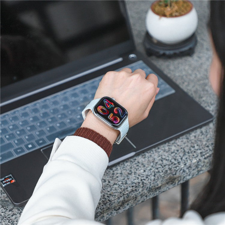 AP Magnetic Watch Band for Apple Watch Series 10 Ultra 9 8 7 SE 6 5 4 3 2 1 46mm 49mm 45mm 44mm 42mm Silicone Sport Strap - Baby Blue+Starlight