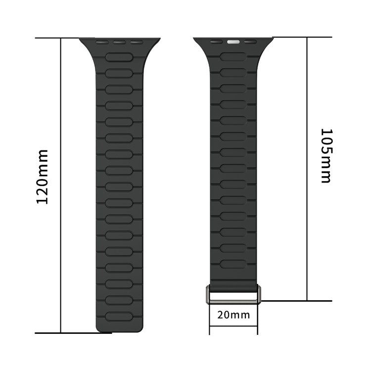 AP Magnetic Watch Band for Apple Watch Series 10 Ultra 9 8 7 SE 6 5 4 3 2 1 46mm 49mm 45mm 44mm 42mm Silicone Sport Strap - Baby Blue+Starlight