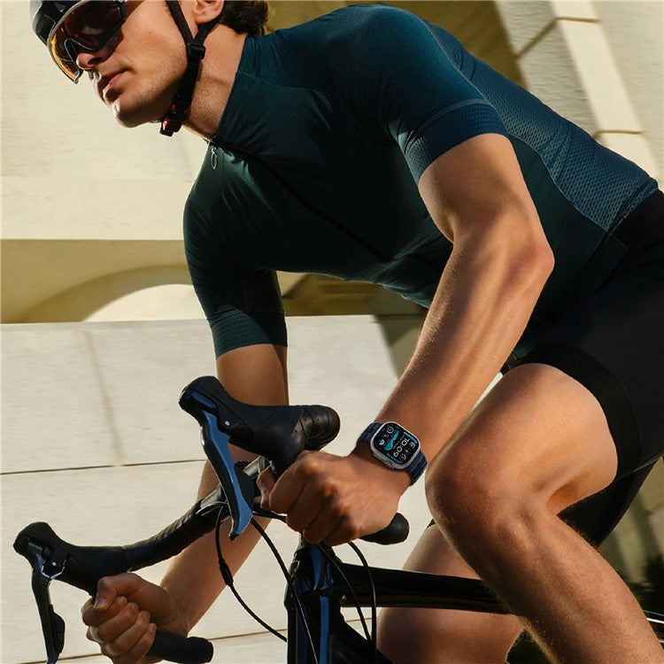 Watch Band for Apple Watch Series 10 Ultra 9 8 7 SE 6 5 4 3 2 1 46mm 49mm 45mm 44mm 42mm Dual Color Silicone Strap - Black / Grey