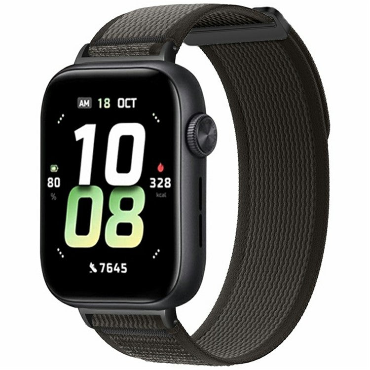 For Honor Watch 5 Replacement Strap Adjustable Nylon Watch Band Dual-Loop Design - Black