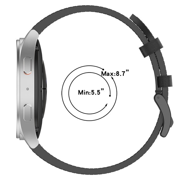 For Samsung Huawei Huami Garmin Smartwatch Band 20mm Universal Top Layer Cowhide Leather Strap - White