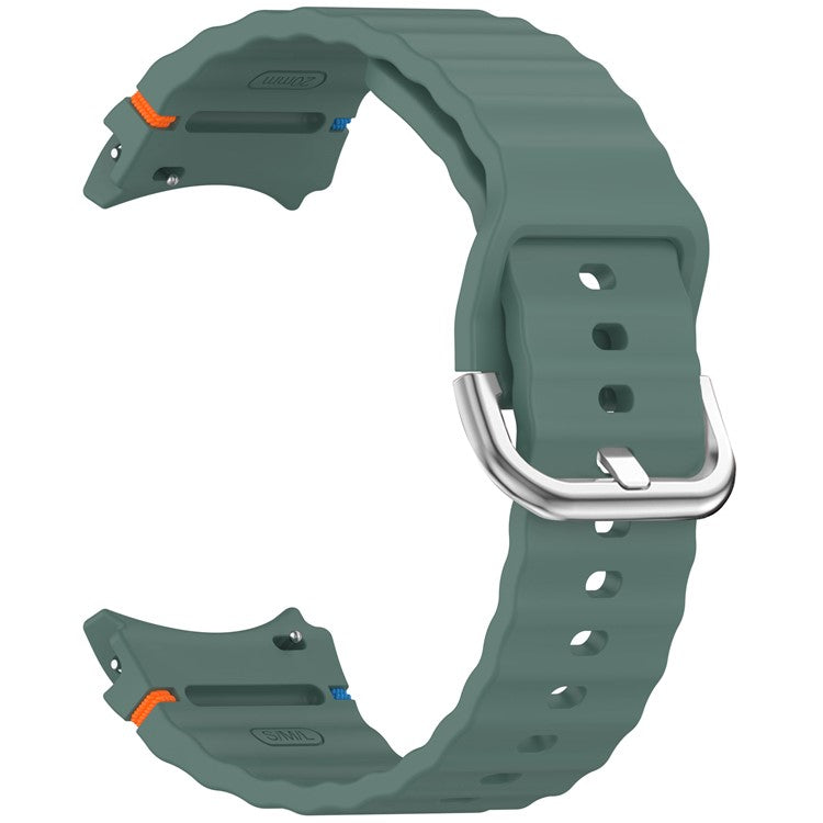 Silicone Band for Samsung Galaxy Watch7 / Watch FE / Watch6 / Watch5 / Watch4 Replacement Strap - Olive Green