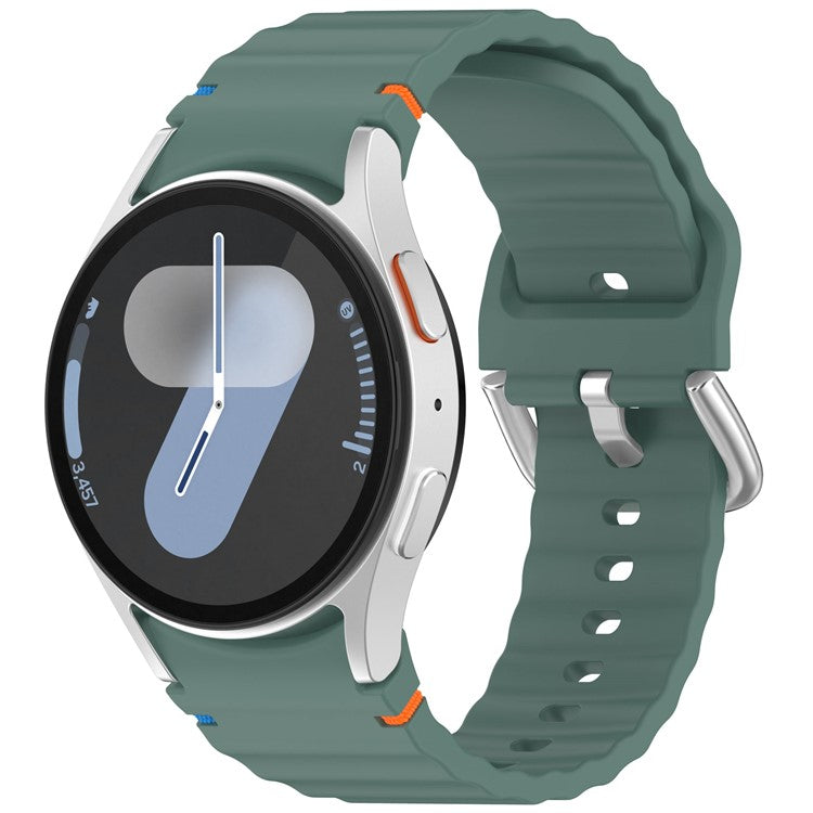 Silicone Band for Samsung Galaxy Watch7 / Watch FE / Watch6 / Watch5 / Watch4 Replacement Strap - Olive Green