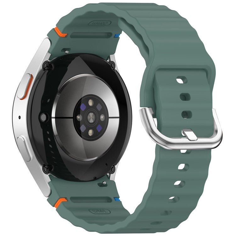 Silicone Band for Samsung Galaxy Watch7 / Watch FE / Watch6 / Watch5 / Watch4 Replacement Strap - Olive Green