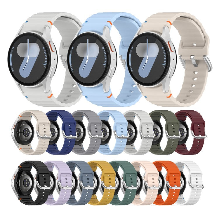 Silicone Band for Samsung Galaxy Watch7 / Watch FE / Watch6 / Watch5 / Watch4 Replacement Strap - Olive Green