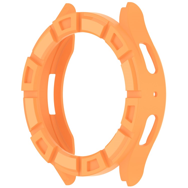For Samsung Galaxy Watch7 44mm Watch Case Hollow Armor Soft TPU Watch Frame - Orange