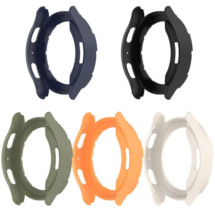 For Samsung Galaxy Watch7 44mm Watch Case Hollow Armor Soft TPU Watch Frame - Orange