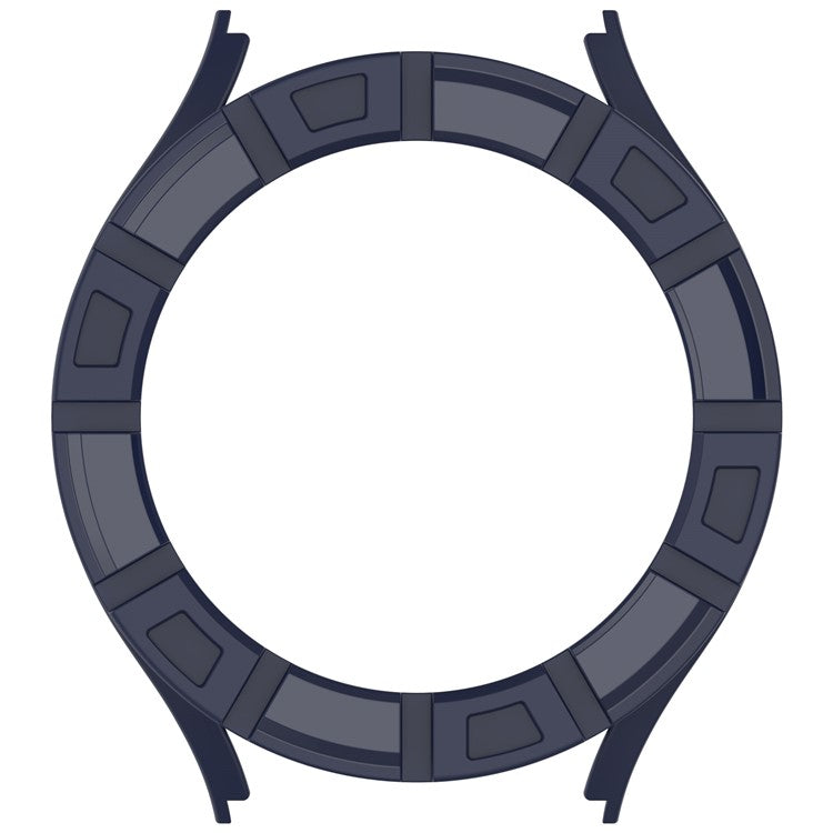 For Samsung Galaxy Watch7 44mm Watch Case Hollow Armor Soft TPU Watch Frame - Blue