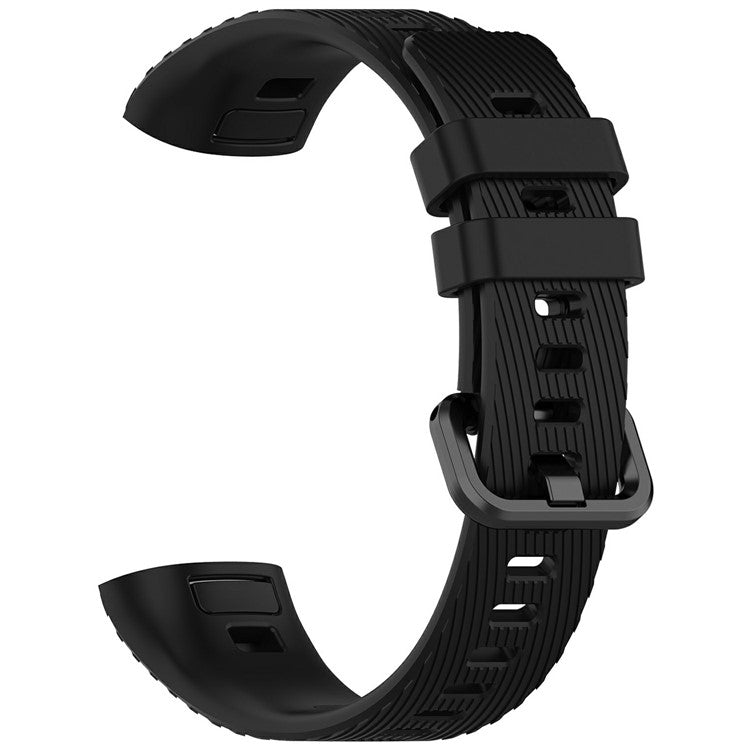 For Huawei Band 4 Pro TER-B29S / 3 Pro Replacement Strap Adjustable Silicone Watch Band (Free Size) - Black