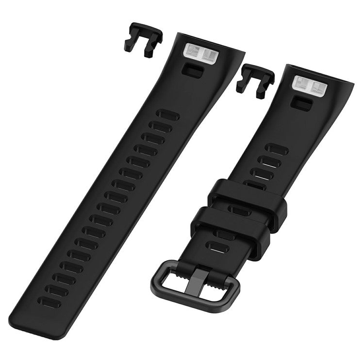 For Huawei Band 4 Pro TER-B29S / 3 Pro Replacement Strap Adjustable Silicone Watch Band (Free Size) - Black