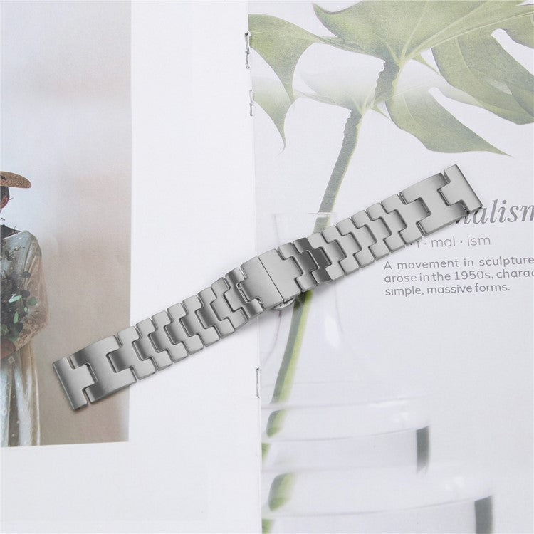 For Huawei Watch 4 / 4 Pro Replacement Strap H Type Metal Watch Band - Titanium Grey