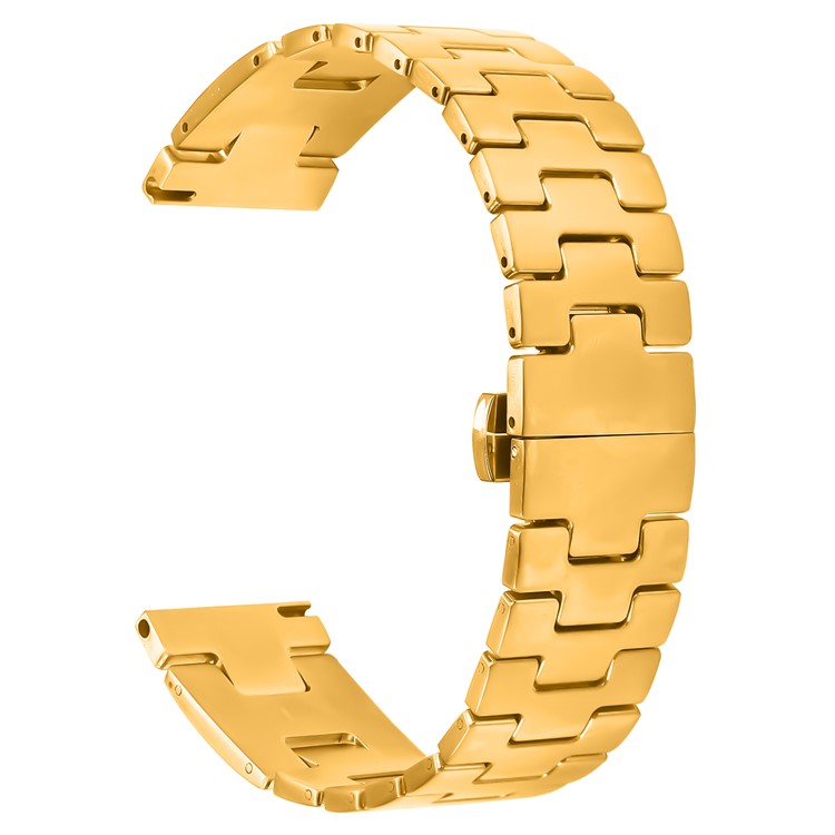 For Huawei Watch GT Replacement Strap H Type Metal Watch Band - Gold