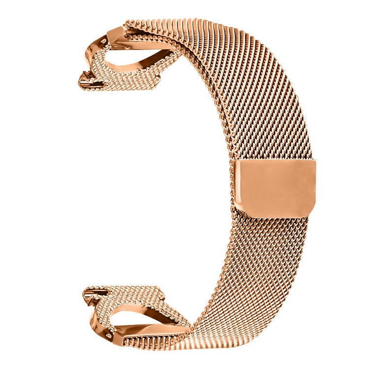 Watch Band for Samsung Galaxy Watch4 40mm / 44mm Milanese Metal Strap Rhinestone Decor - Rose Gold
