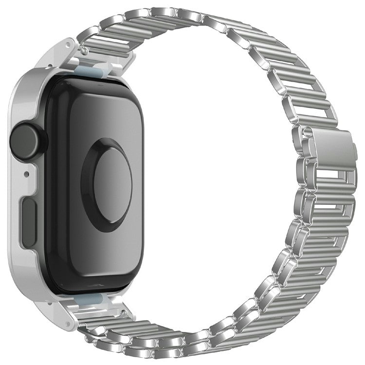 For Huawei Watch Fit 3 Metal Watch Frame + Adjustable Bracelet Wrist Strap - Silver / Silver