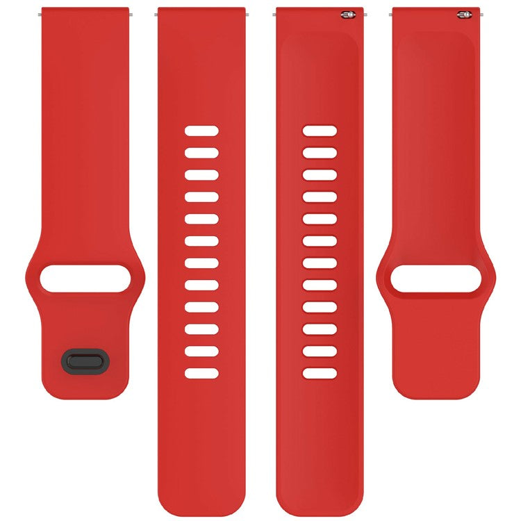 22mm Silicone Watch Band for Samsung Huawei Garmin Xiaomi Universal Wrist Strap - Dark Green