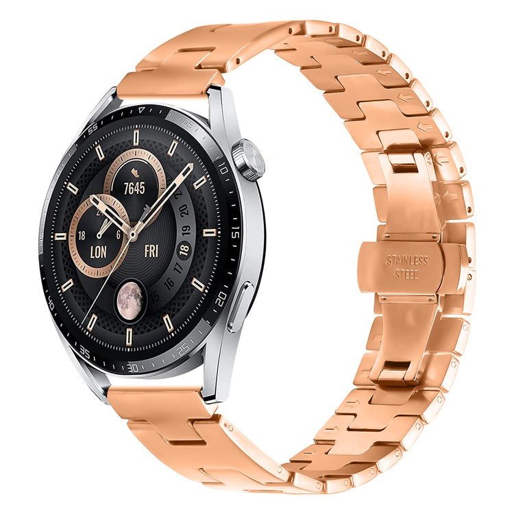 For Xiaomi Watch S2 46mm / 42mm Replacement Strap H Type Metal Watch Band - Rose Gold