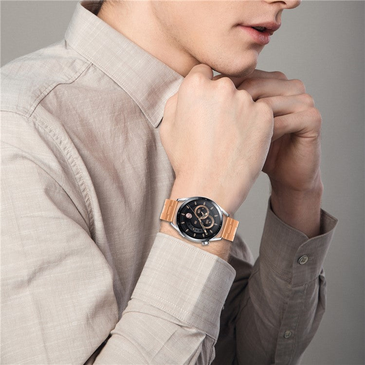 For Xiaomi Watch S2 46mm / 42mm Replacement Strap H Type Metal Watch Band - Rose Gold