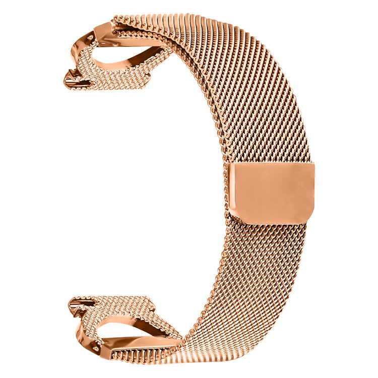For CanMixs P22 Watch Band Milanese Metal Strap Rhinestone Decor - Rose Gold